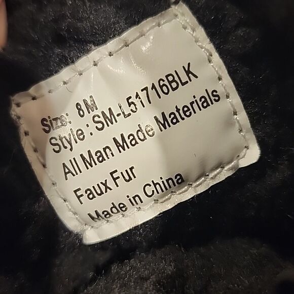 TOTES Women Size 8 Winter Boots Faux Fur Lace Up & Zipper for closure - Picture 9 of 10